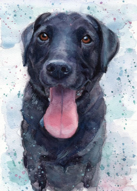 Hand-Painted Pet Portrait | Custom Watercolor Dog Portrait